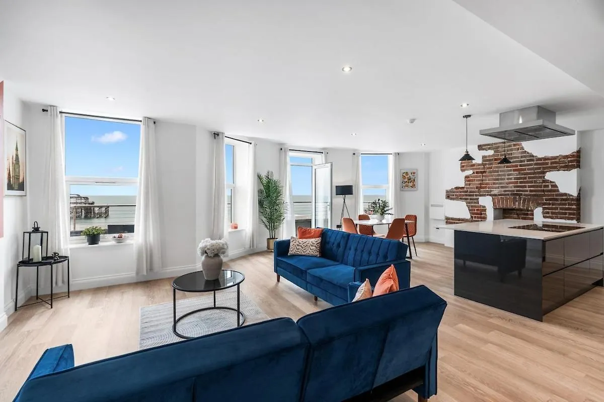Kings Sea View Residence - Sleeps 8 - Terrace Brighton Apartamento